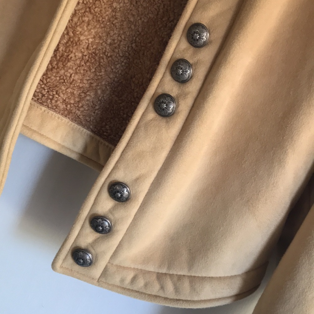 SOLD Faux suede Sherpa lined County Clothing jacket Sz M - Picture 2 of 14